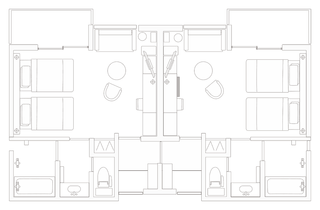 Floor plan of Doggie Villa 315 & 316 (Standard)
