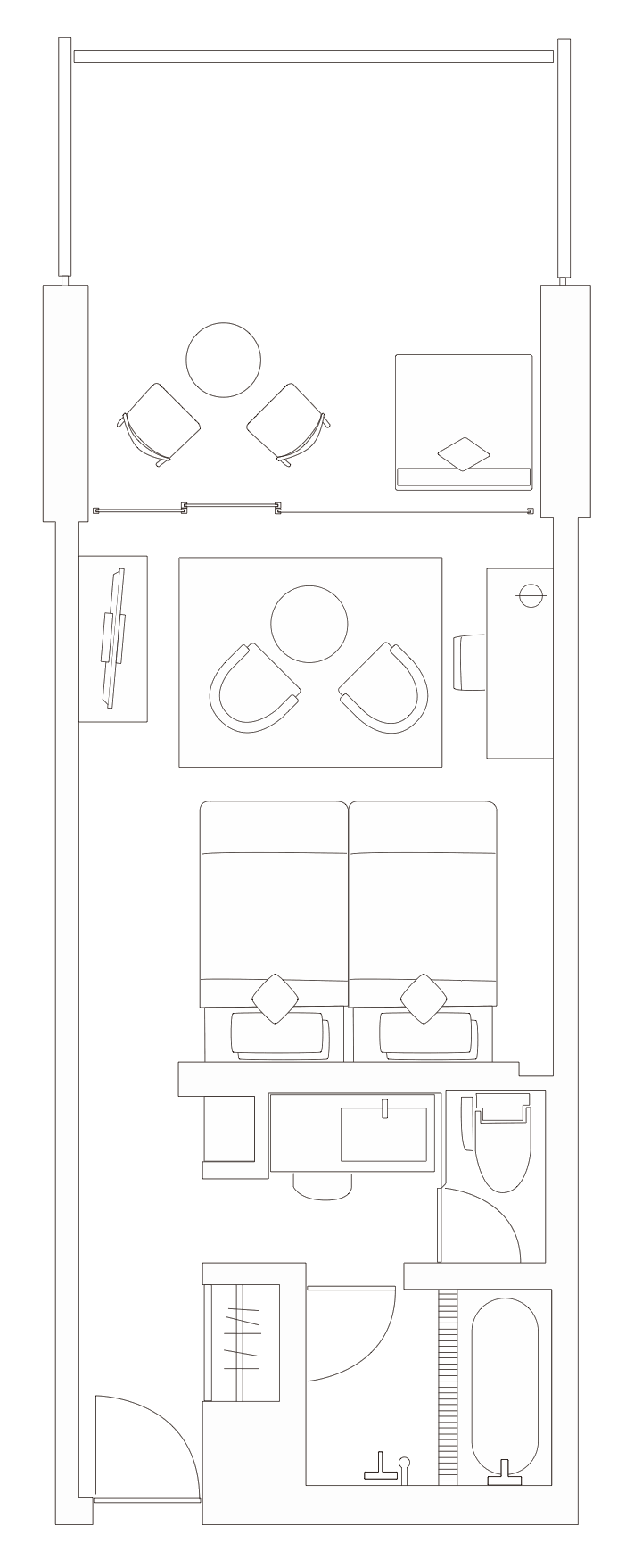 Floor plan of Hollywood Twin