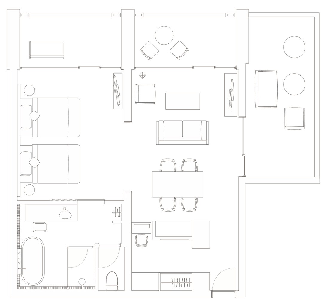 Floor plan of Seaside Suite