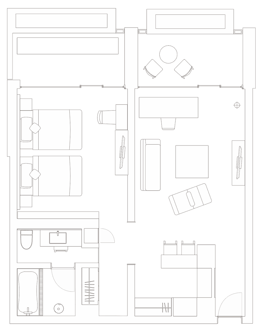 Floor plan of Anaga Suite