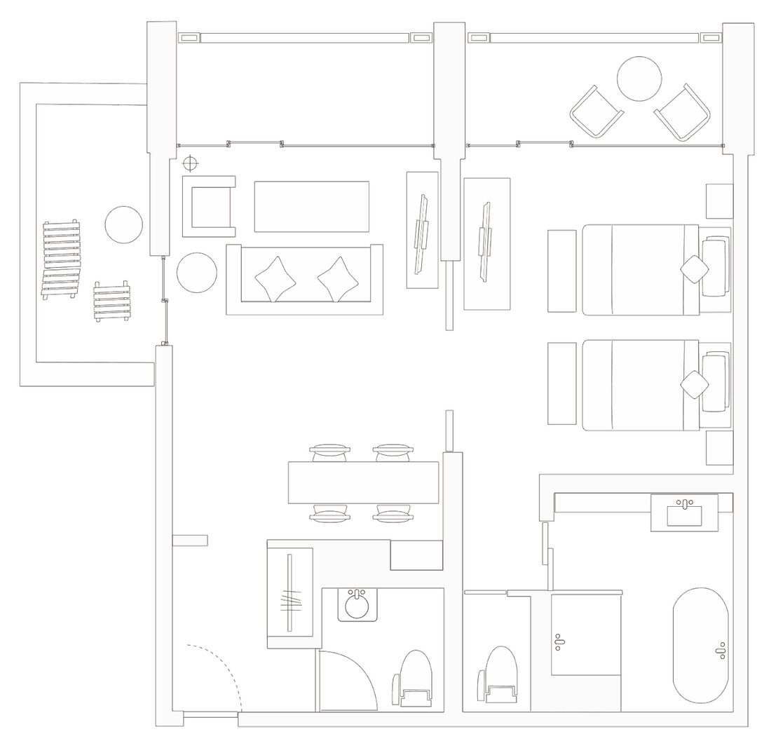 Floor plan of Garden Suite