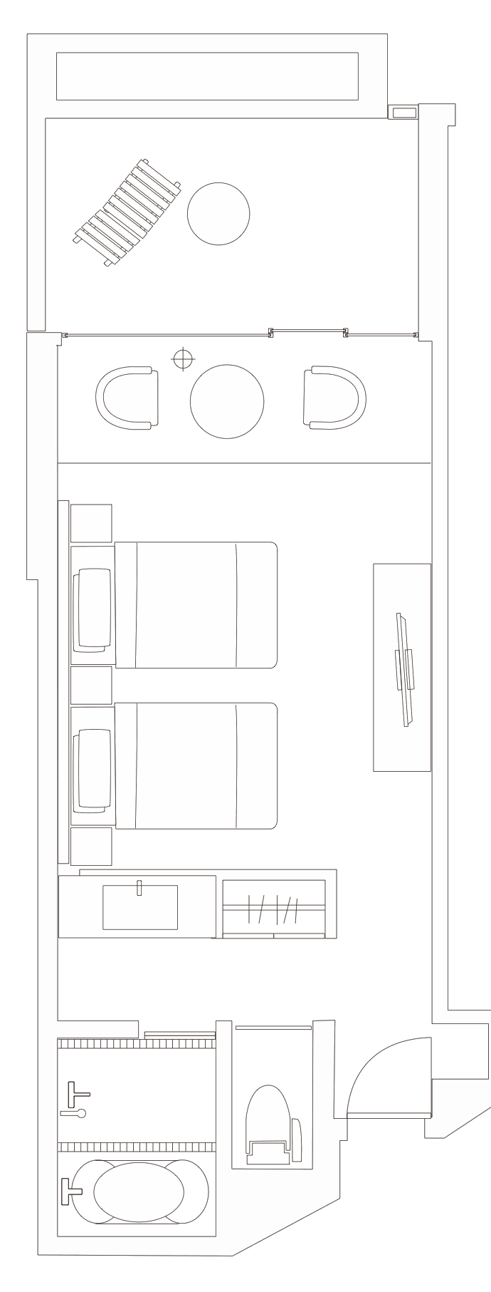 Floor plan of Comfort Twin