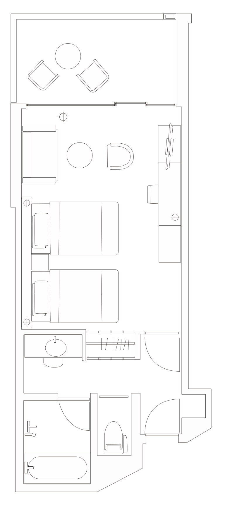 Floor plan of Superior Twin